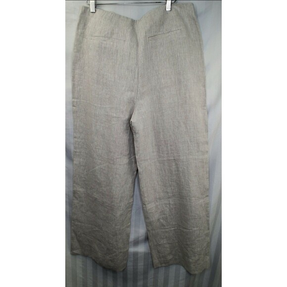 Boden Linen Wide Leg Pants Women's NWT Beige Lagenlook Vacation Sailor Size 10 - Picture 10 of 14